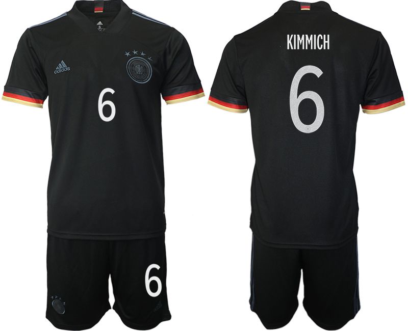 Men 2020-2021 European Cup Germany away black #6 Adidas Soccer Jersey